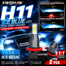 2x 8000k Ice Blue H8 H11 H9 100w Led Fog Light Headlight Bulb For Chevy Gmc Ford