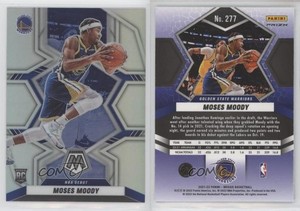 2021-22 Panini Mosaic NBA Debut Silver Prizm Moses Moody #277 Rookie RC