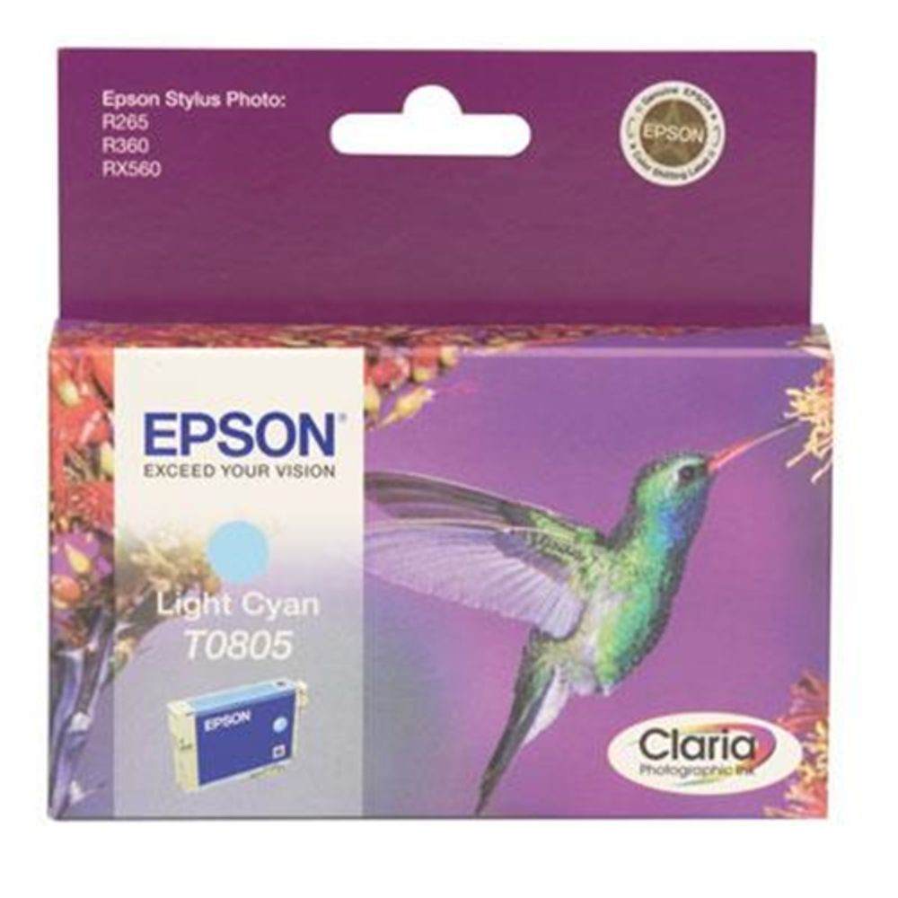 Epson T0805 TINTE LIGHCYAN STYLUS R265 360 RX560 # C13T08054011
