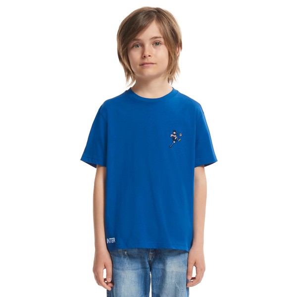 Inter Unisex Collezione Ufficiale Embroidery T-Shirt Erwachsene, KöNigsblau, 10-image