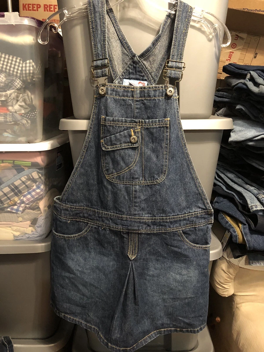 blue heart jeans denim girls Skirt Romper Overalls Size 14 eBay