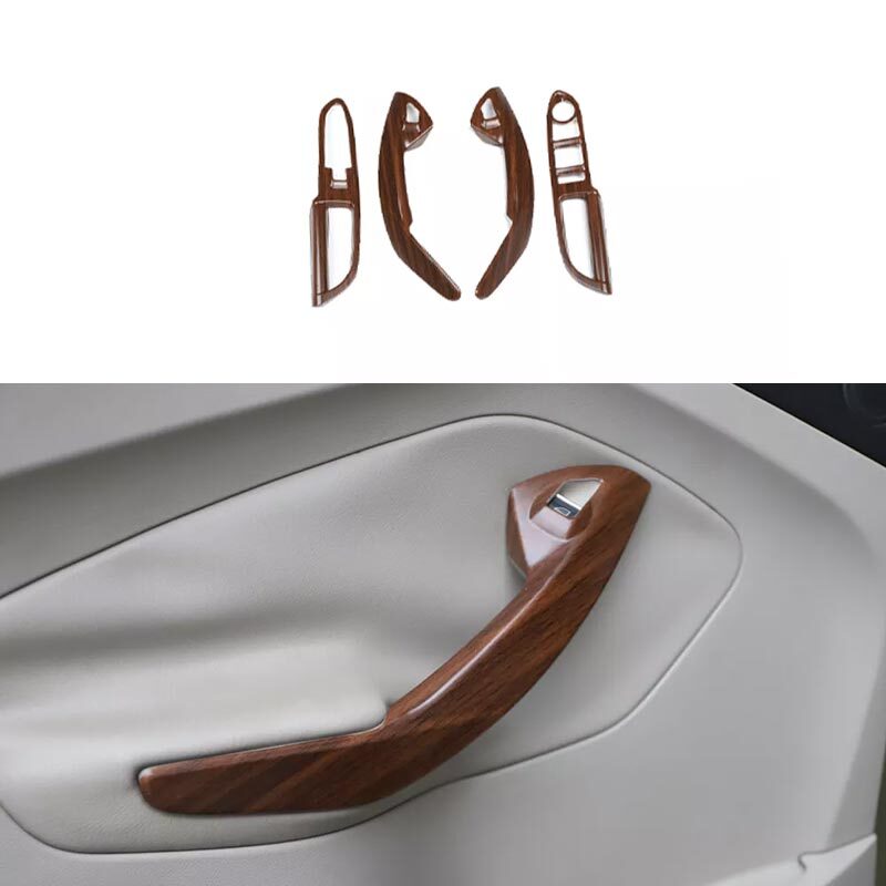 Brown Wood Cover Trim Car Door Window Switch Lift For Ford Kuga Escape 2013-2015