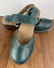 Womans L'Artiste Amadi Spring Step Leather Teal Clog Size 40