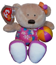 Ty Beanie Baby WAILEA the Bear with Beach Ball 9 Inch MWMTs Stuffed Animal Toy