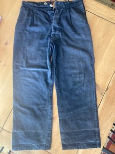S Mens 28x24 Black Cotton Pants civil war Civilian Southern Button-fly Trousers