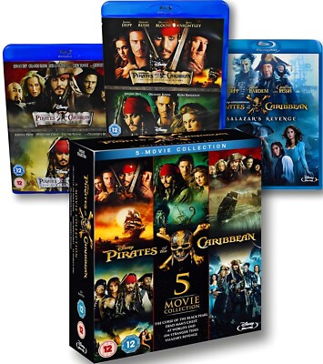 Pirates of the Caribbean: 5-Movie Collection Blu-ray [USA Compatible]