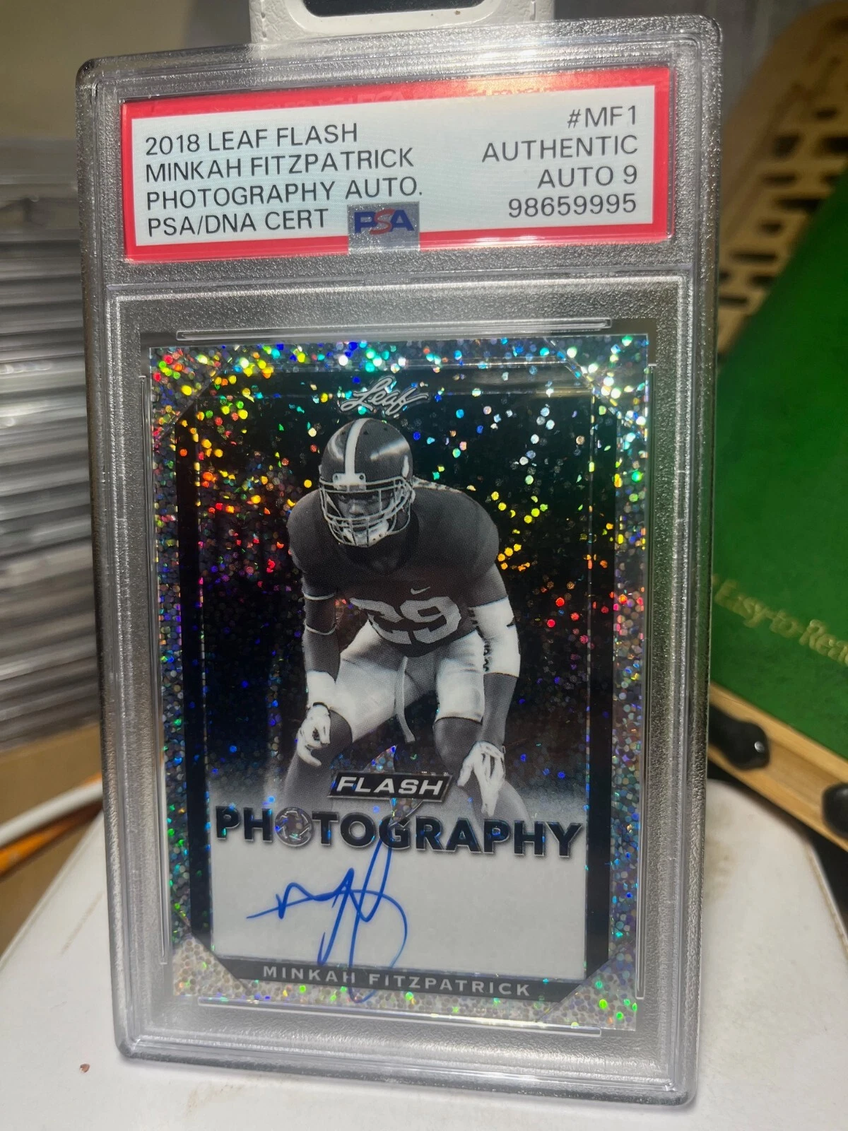 Minkah Fitzpatrick Leaf Flash Photography Autographs #MF1 Base