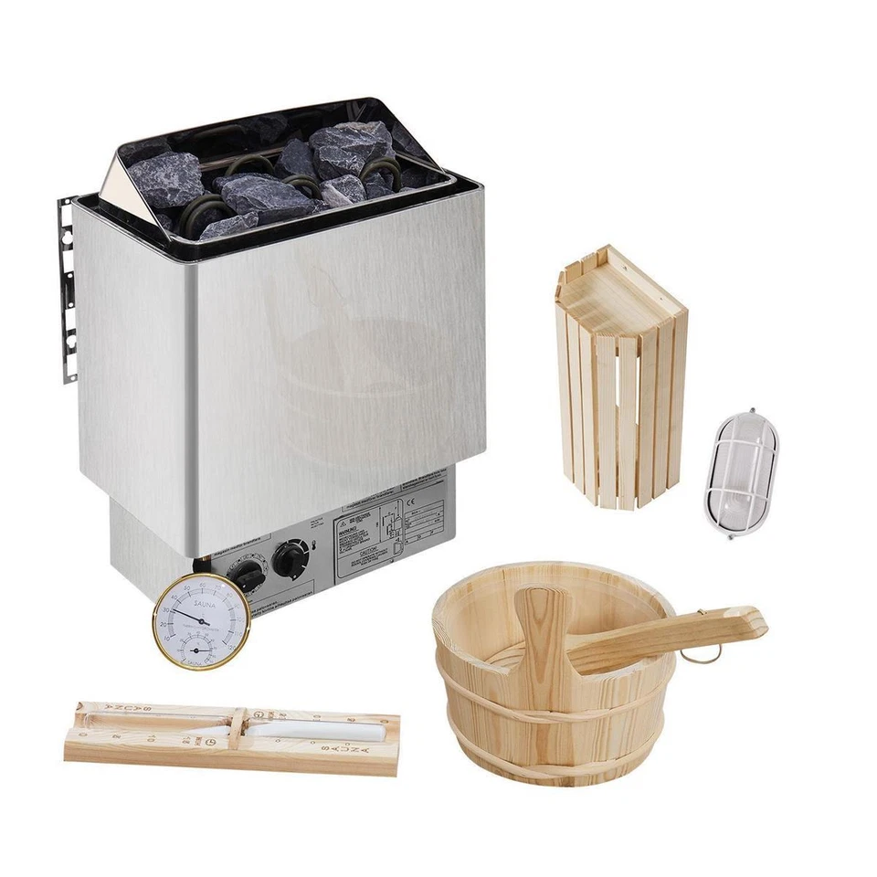 Outdoor Holz Fasssauna Saunafass 3 Größen KOMPLETT SET mit Sauna Ofen + Zubehör - Bild 3 von 4