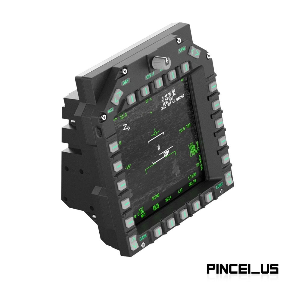Panel de control multifunción DCS MFD pantalla USB3.0 para simulador de vuelo Foto 2 de 4