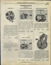 1948 PAPER AD Humphreys Bache Brown Mastereel Spinning Fishing Reel Airex 