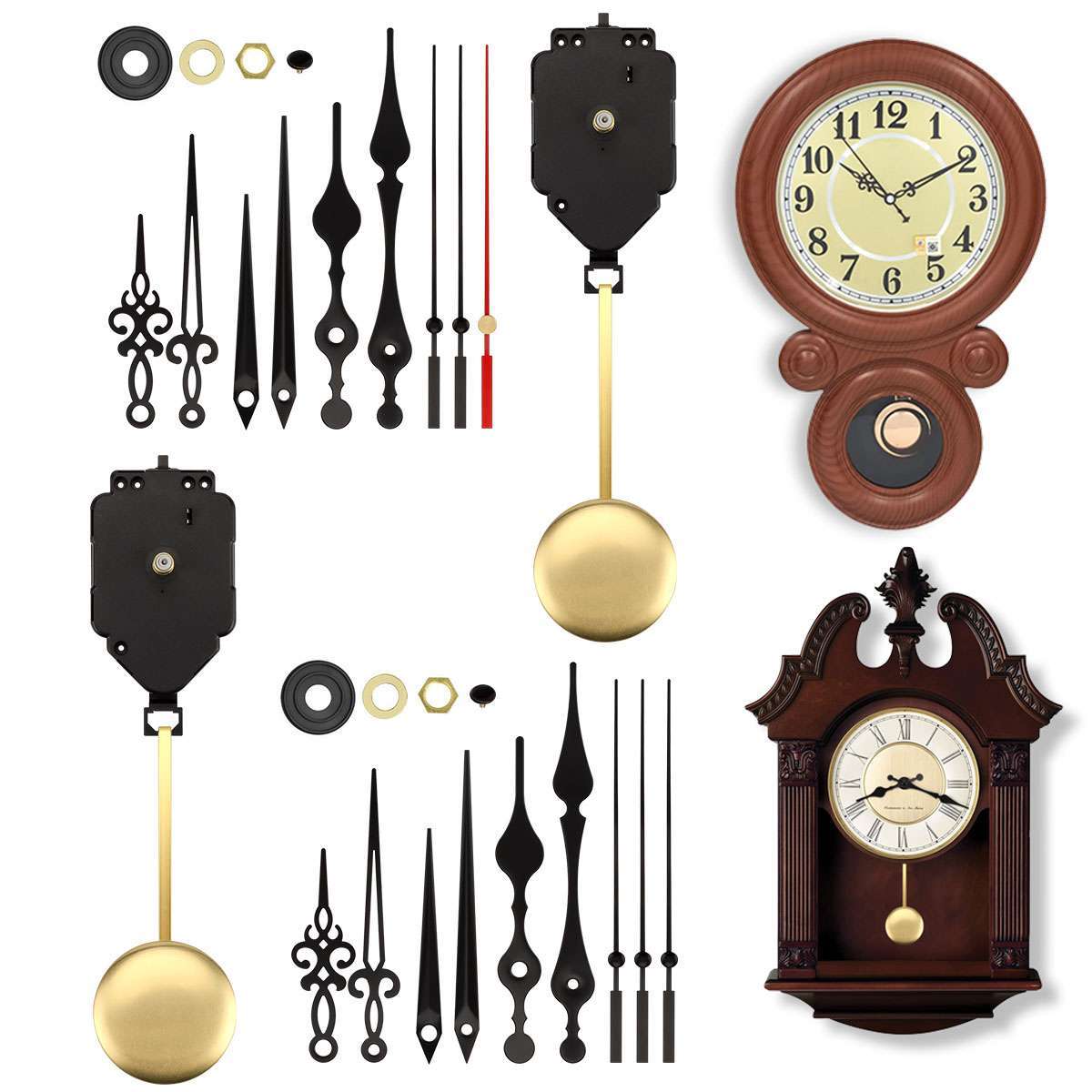 Quartz Wall Clock Pendulum Swing Movement Mechanism DIY Kit Repair ...