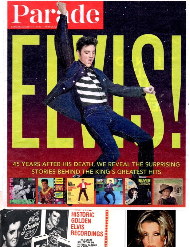 ELVIS PRESLEY: 160+ separate, original clippings pages lot -50+ years-  1 pound!