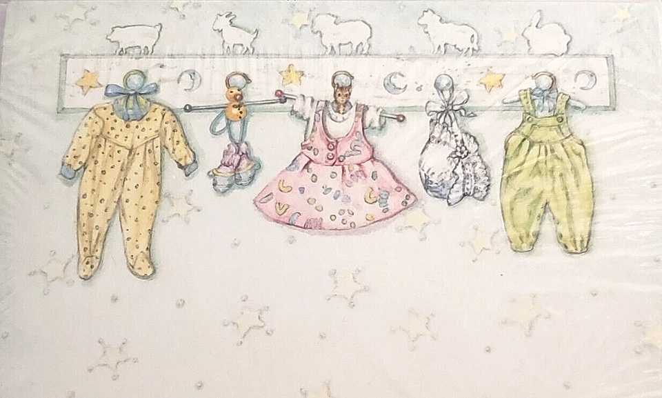 Marcações CONVITES PARA BERÇÁRIO DE BEBÊ imprimíveis com envelopes - contagem de 10 - Imagem 3 de 4