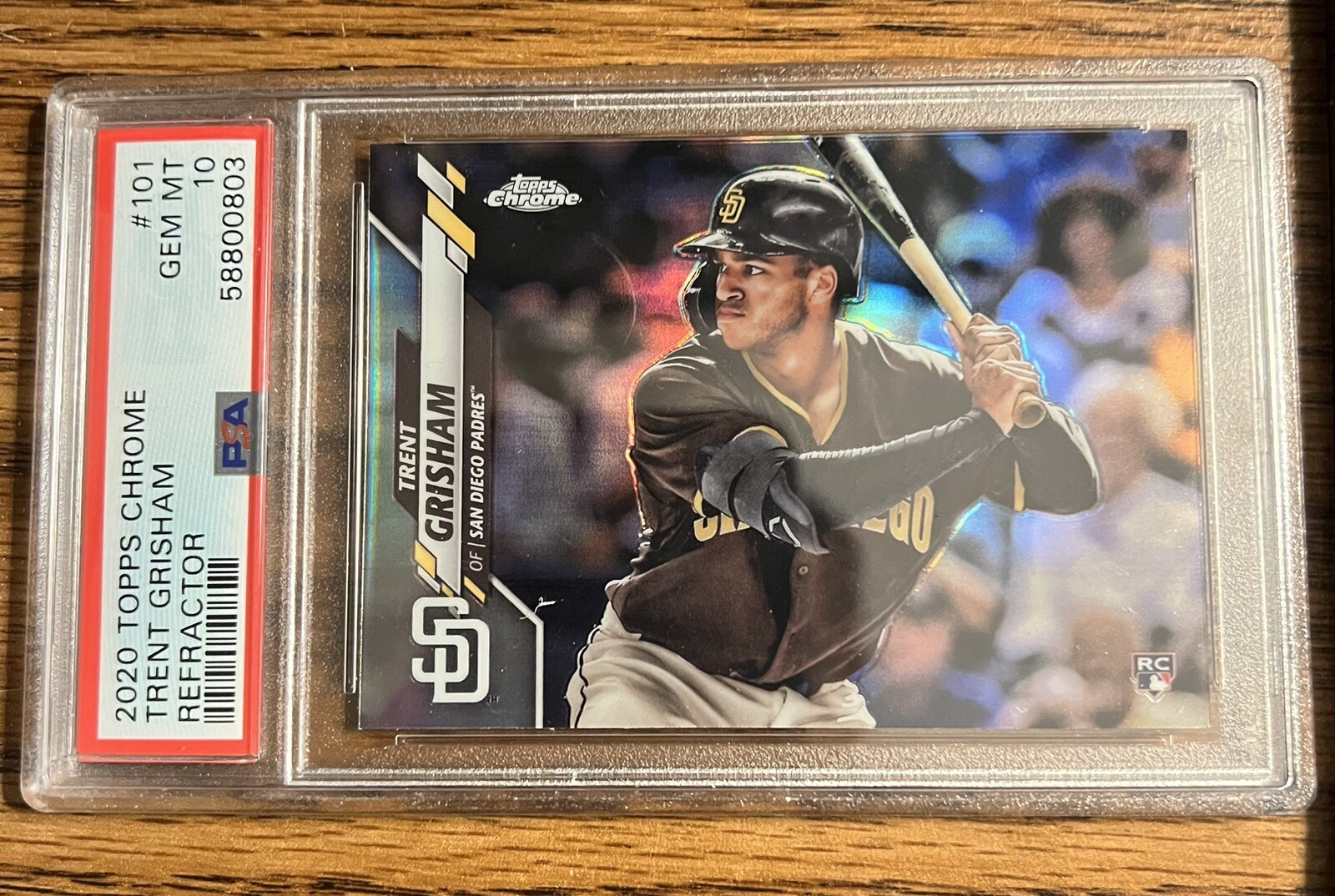 2020 Topps Chrome Trent Grisham Refractor PSA 10 Rookie RC #101