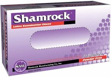  2 PACK Shamrock NS Latex Exam Gloves LARGE BOX - 100pcs