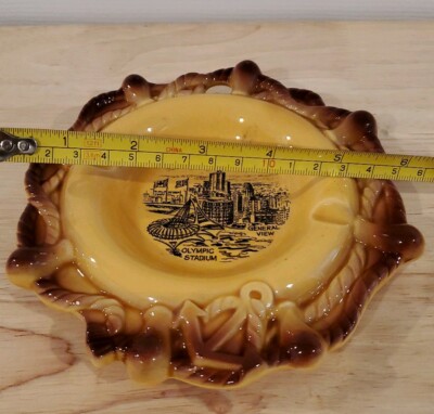 Vintage Montreal CANADA Olympic Stadium Ship Wheel Ash Tray