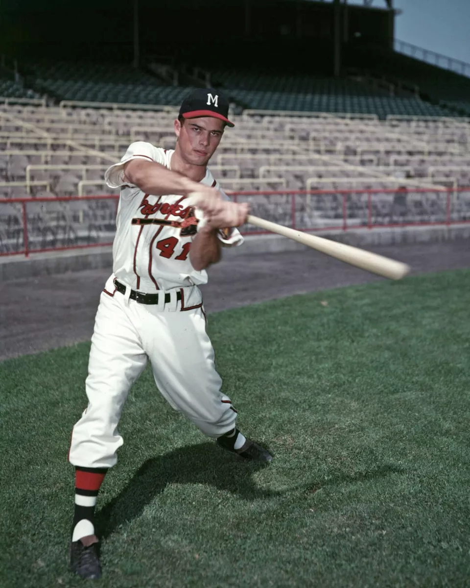 Eddie Mathews - Milwaukee Braves Baseball classic, Braves baseball, Milwaukee baseball