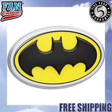 Batman 1989 Logo 3d Car Badge Yellow And Chrome Batman 1989 Logo 3d Car Badge Yellow And Chrome