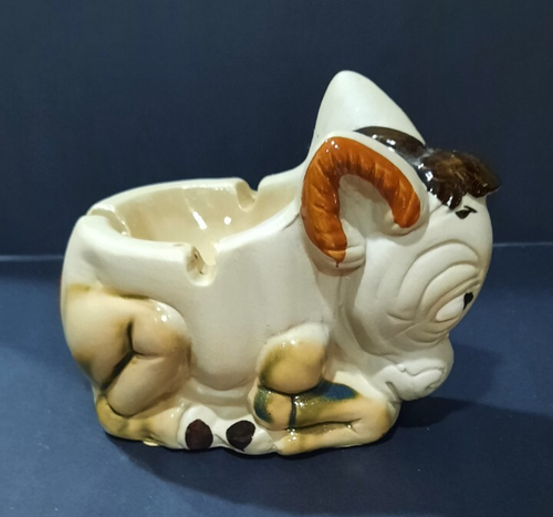 VINTAGE SKURRILER ESEL TON KERAMIK ESEL ASCHENBECHER - Bild 3 von 7