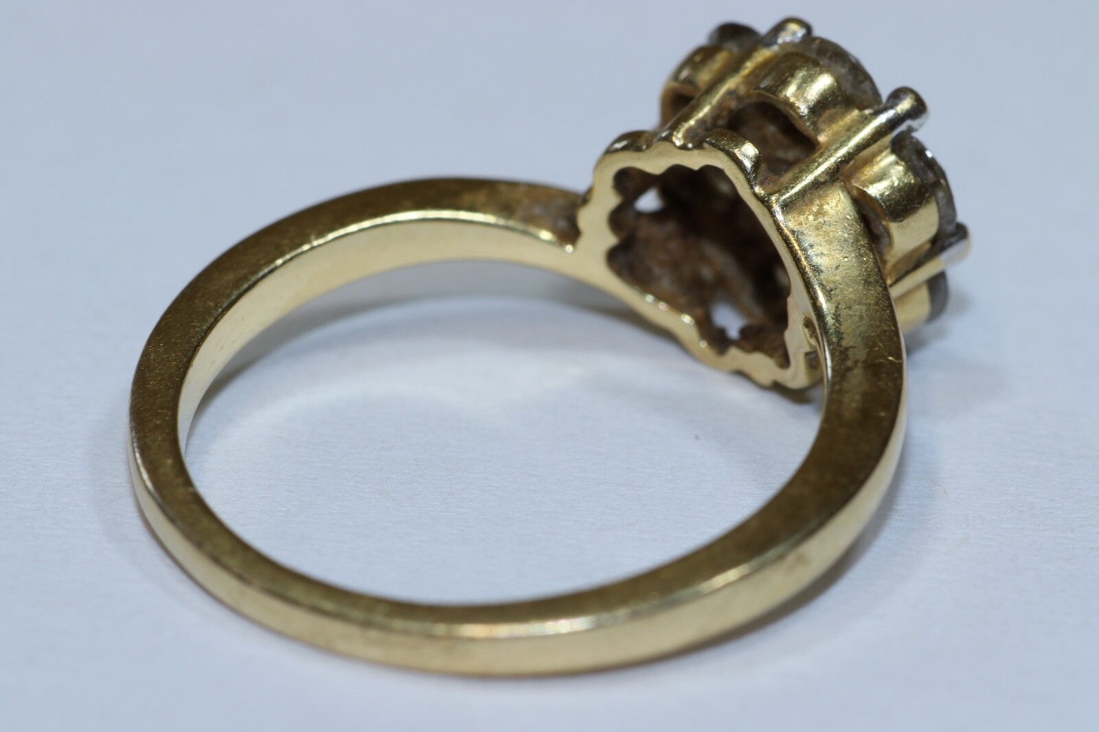 14k Diamond Cluster Ring - image 4