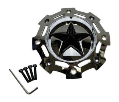 KMC XD Series 811 Chrome Wheel Center Cap W/Screws No Riser SC-198CHR SC-190