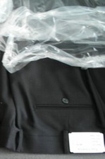 NEW Paul Fredrick Mens Slacks Dress Pants BLACK 38 Waist NWT