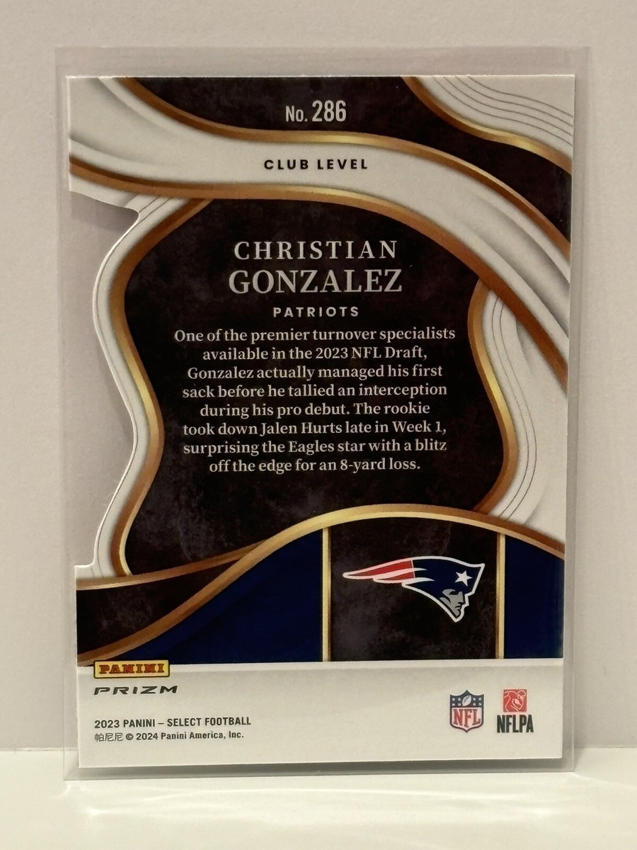 2023 Panini Select 286 Christian Gonzalez Club Level Red Yellow