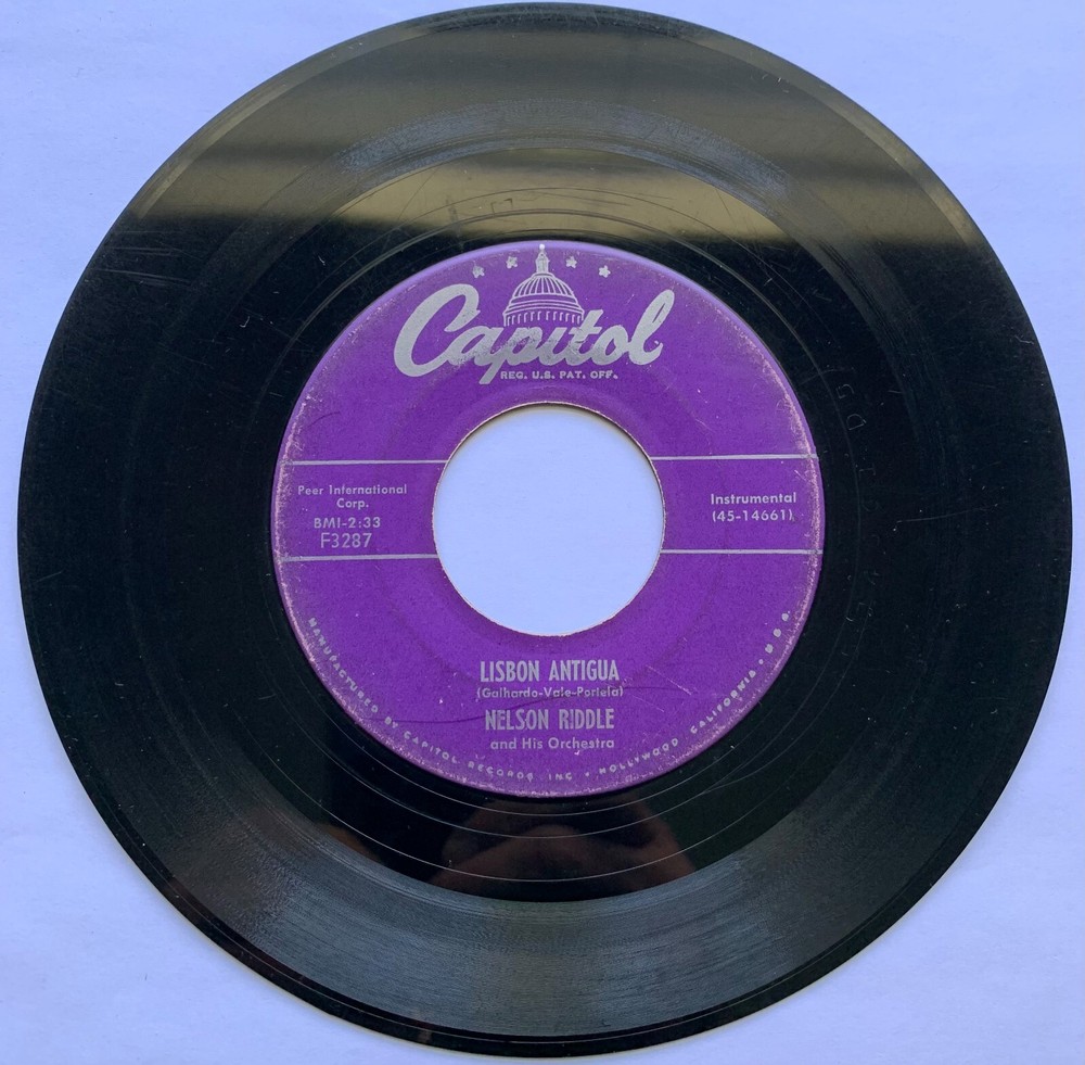 NELSON RIDDLE-CAPITOL F3287-ROBIN HOOD-LIBSON ANTIGUA-45RPM-1955 STAGE JAZZ VG