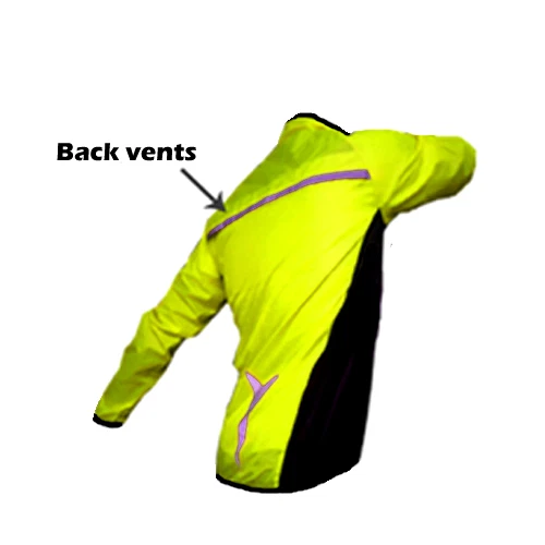Mens Cycling Jacket Neon Hi Viz Windproof Breathable Waterproof Bike Riding Coat