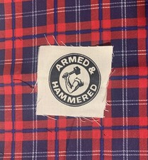 Armed Hammered DIY Patch- Punk Crust Black Flag Off Leftover Crack Germs