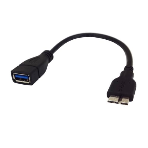 New USB 3.0 A Female to Micro USB3.0 B Male OTG Cable for Galaxy Note 3 S5  Black