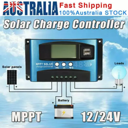 Solar Panel Regulator Charge Controller 12V/24V Auto Focus Tracking MPPT PWM - Picture 3 of 55
