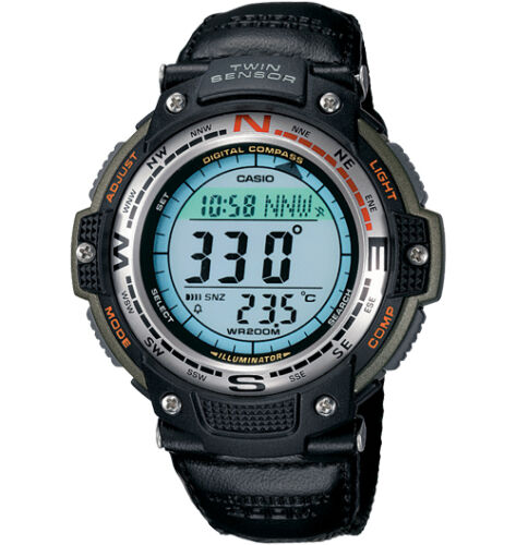 Casio SGW100B-3V, Compass, Thermometer, Digital, 5 Alarms, World Time, Chrono - Photo 1 sur 2