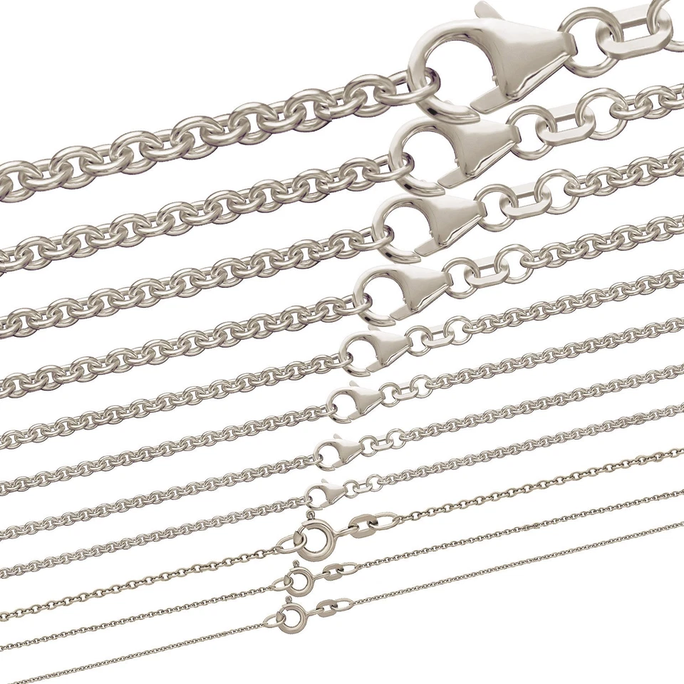 Ankerkette rund Halskette 925 Sterlingsilber Auswahl - Bild 1 von 1