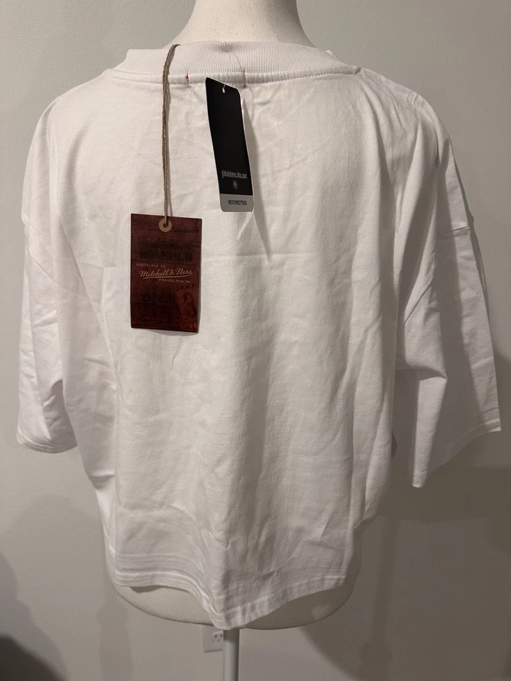 Camiseta Mitchell & Ness Mujer NBA BOXY CROP HOUSTON ROCKETS Blanca Talla XL NUEVA CON ETIQUETAS Foto 2 de 4