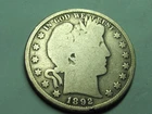 1892  BARBER HALF DOLLAR NICE  GRADE  COIN