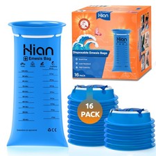 Vomit Bags Disposable   16 Pack 1000ml Emesis Bags   Leak Resistant, Medical ...