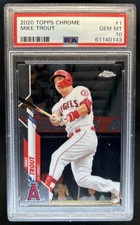 2020 Topps Chrome Mike Trout #1 Angels PSA 10 GEM MINT
