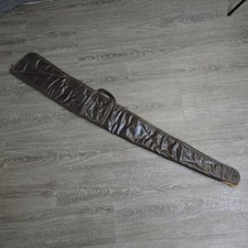 Vintage Straight Shooter 660 52" Soft Rifle Case Brown Wool Lined USA Made Zip