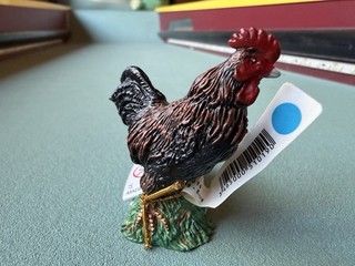 Papo 2003 ROOSTER Figure 51019 Farm Bird Chicken Avian Toy Figurine W/ Tag