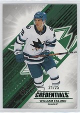 2024-25 Upper Deck Credentials Green 21/25 William Eklund #52 1r1g