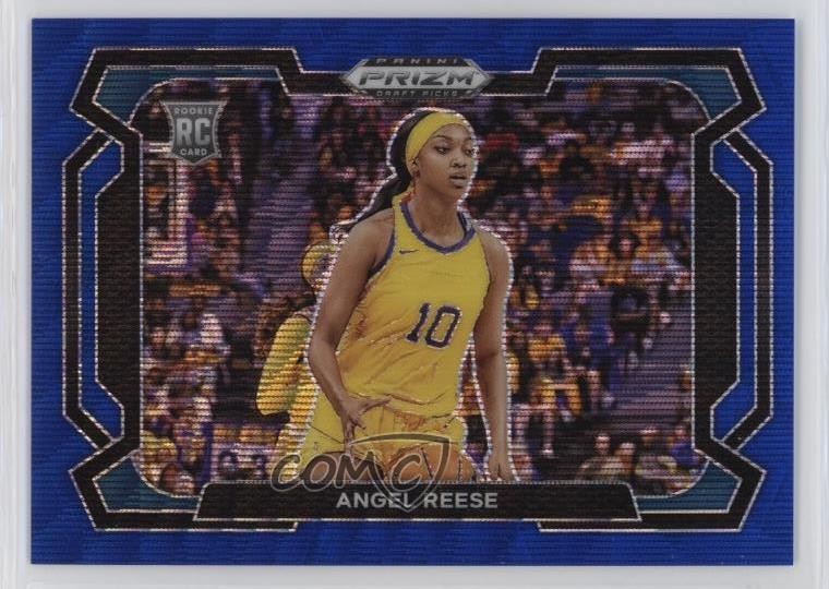 2024-25 Panini Prizm Draft Picks Blue Wave Variations 80/249 Angel Reese #38 4l6