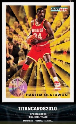 Hakeem Olajuwon 1993-94 Fleer Award Winner Houston Rockets #230
