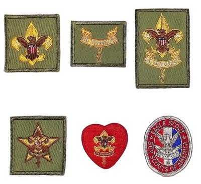 1950s-60s Eagle Scout Complete Rank Set Tenderfoot - Eagle Boy Scout (DG468)