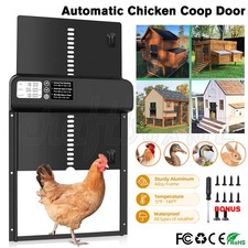 Automatic Chicken Coop Door w /Timer Aluminum Alloy Digital Waterproof Sensor AU