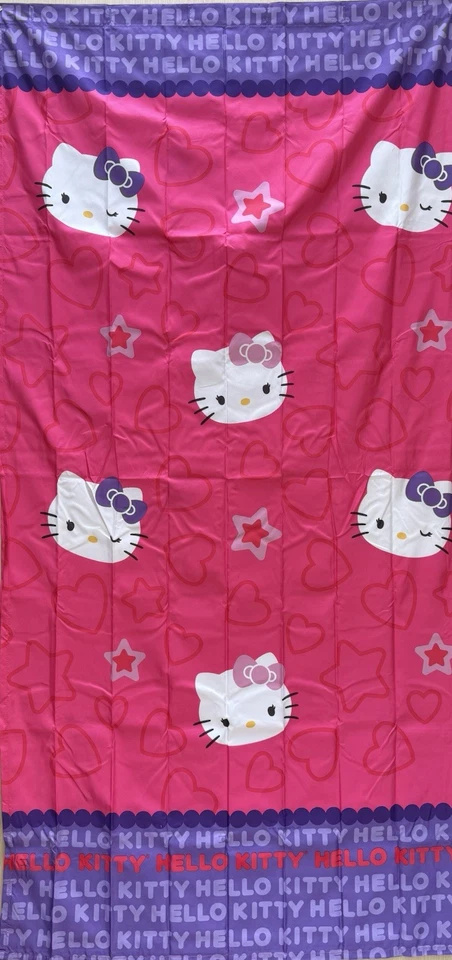 Hello Kitty by Sanrio  Fabric Shower Curtain 72 x 72" NEW NIP Pink Purple  - Image 2 of 4