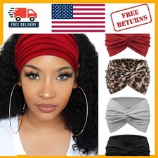 Luxurious Extra Wide Turban Headbands for Women - Non-Slip Boho Hair Accessory