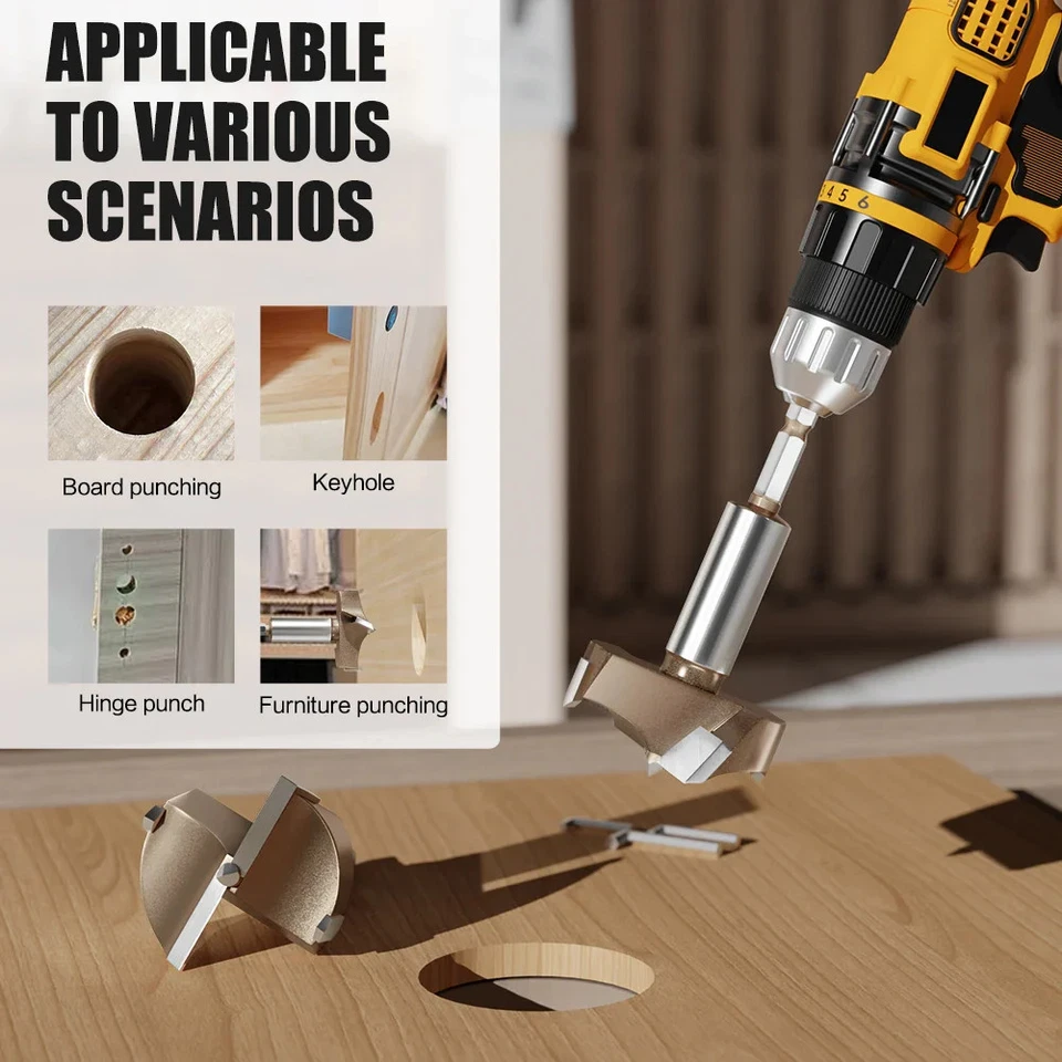 Hex Schaft Forstner Bohrer Holzbearbeitung in verschiedenen Größen - Bild 3 von 4