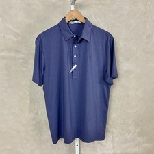 Criquet Blue Top Shelf Range Short Sleeve Slim Fit Polo Shirt Golf Preppy NWT L