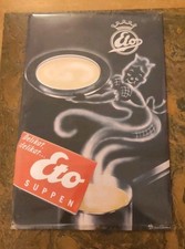80er Eto Suppen Dr. Oetker Werbeschild Blechschild 59x40 80s Vintage